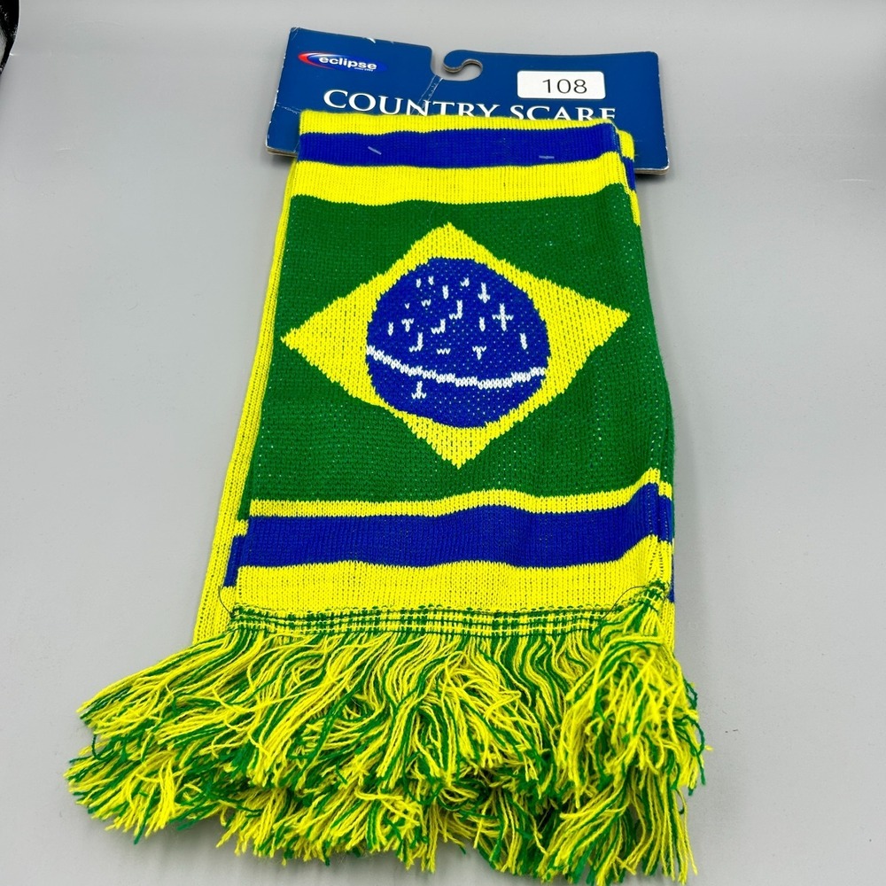 Brazil National Team Soccer Scarf - Brazilian Futebol Brasil NWT